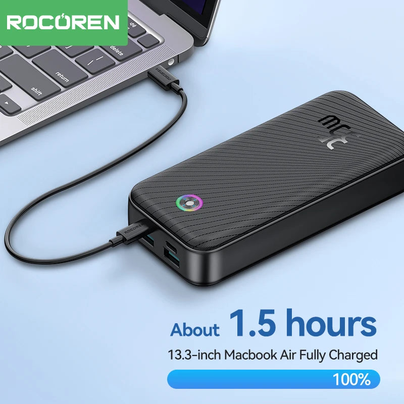 Rocoren 30000mAh Power Bank 35W PD Fast Charger