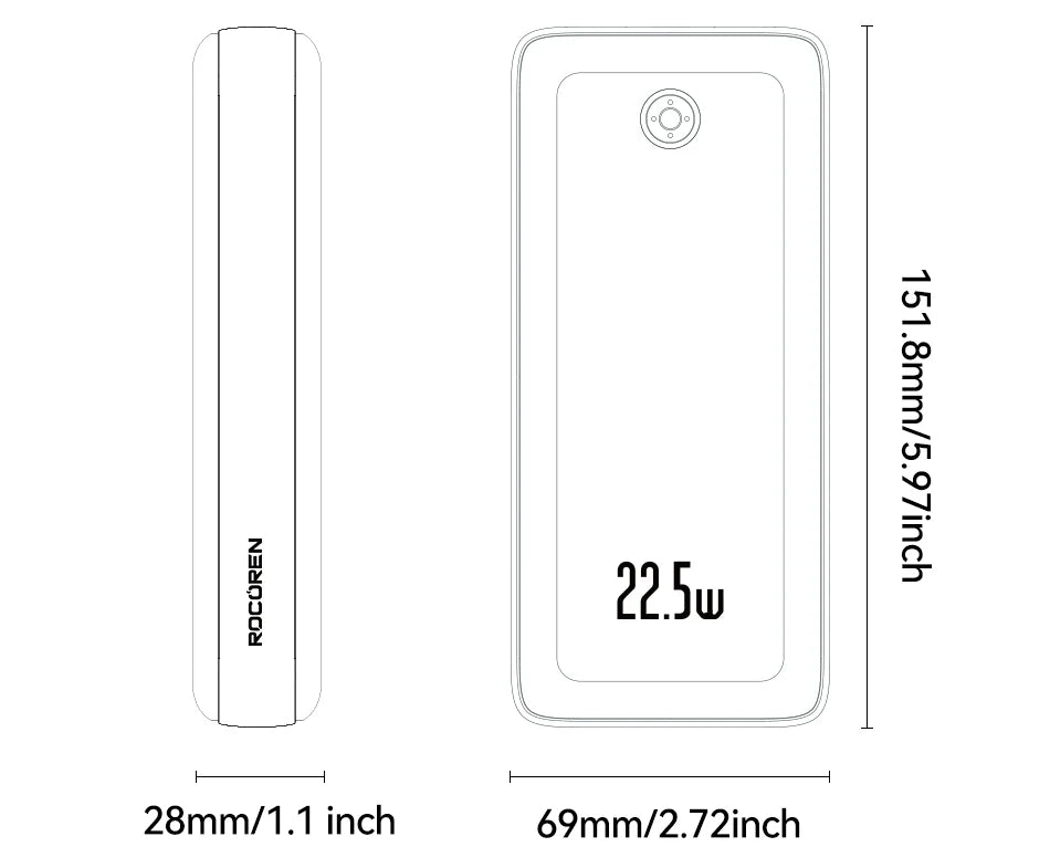 Rocoren 22.5W Fast Charging 20000 mAh Power Bank