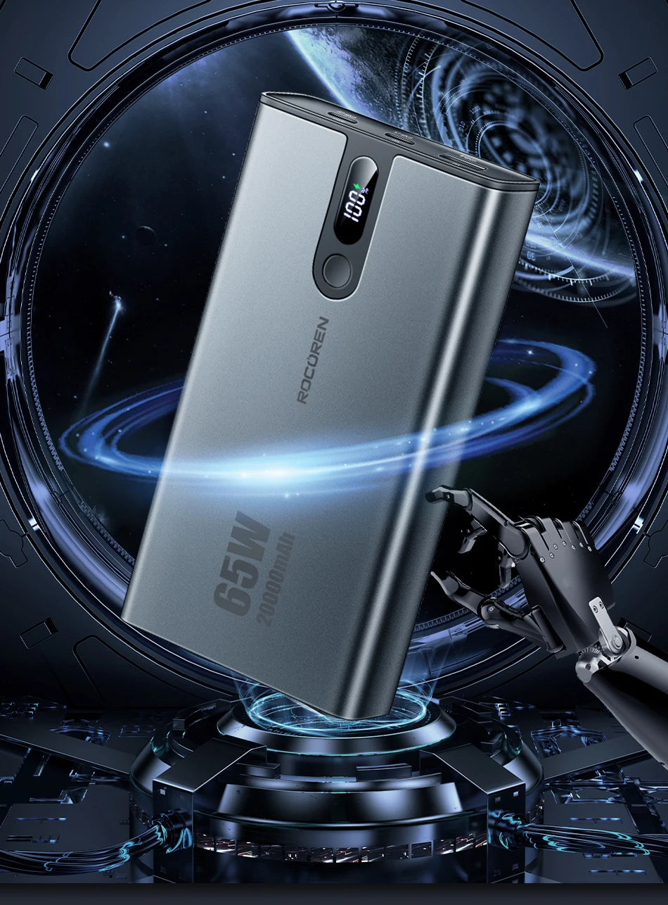 Rocoren 65W Power Bank for Laptop & Phone | 20000mAh Fast Charging