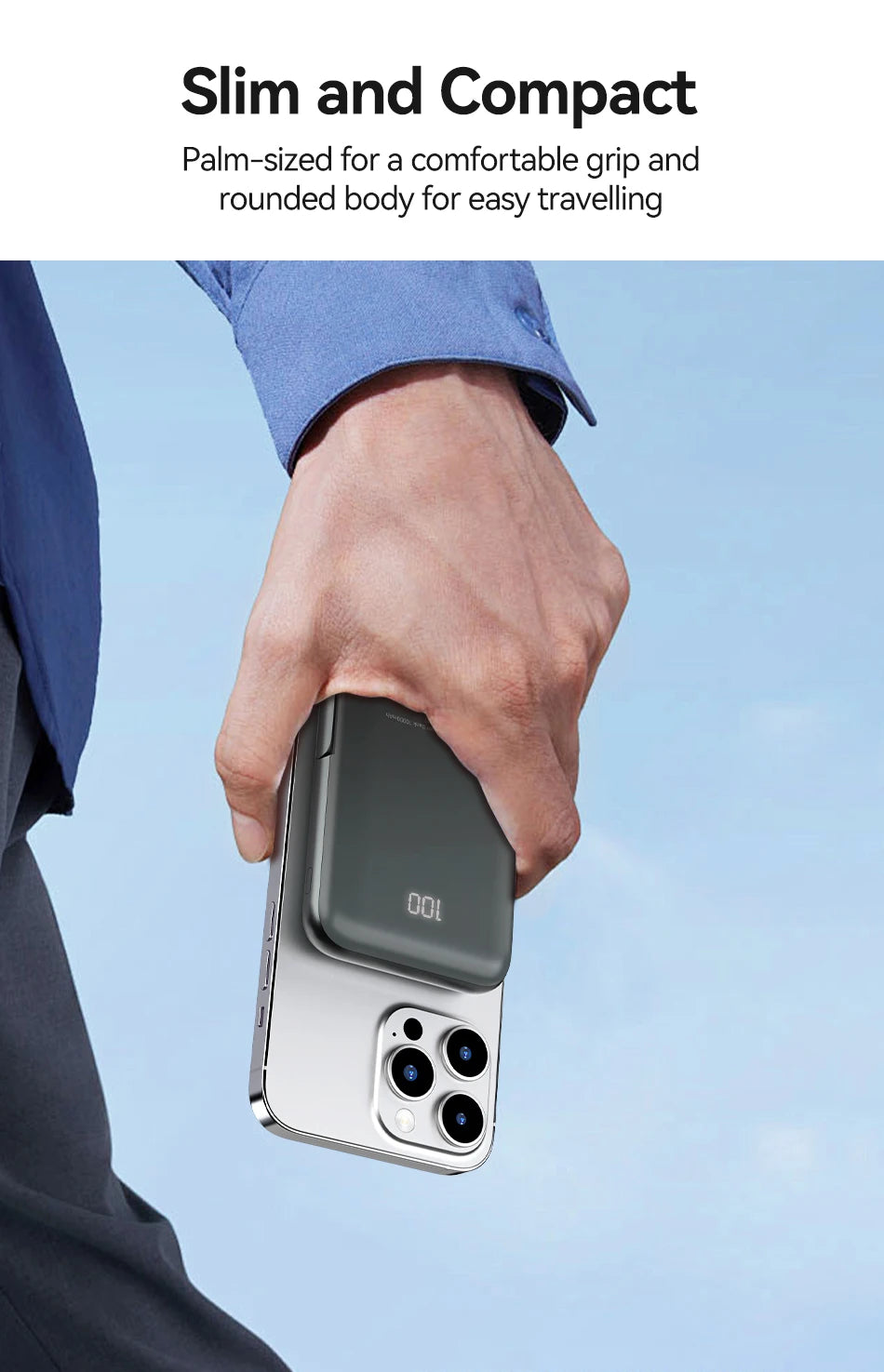 Rocoren 10000mAh MagSafe Power Bank & Charging Stand