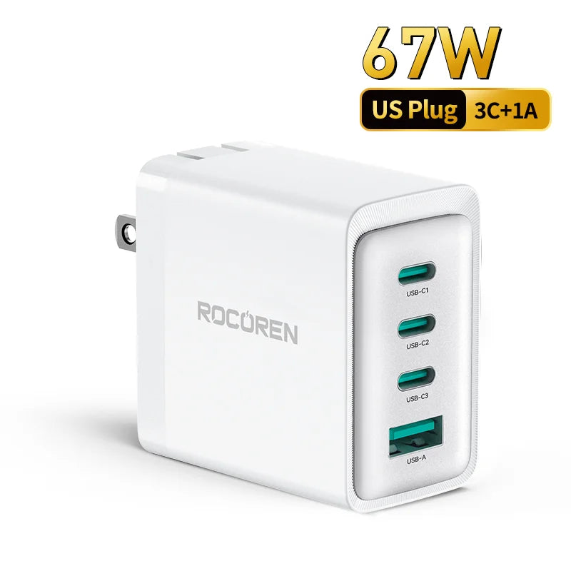 Rocoren 67W 4-Port GaN Charger