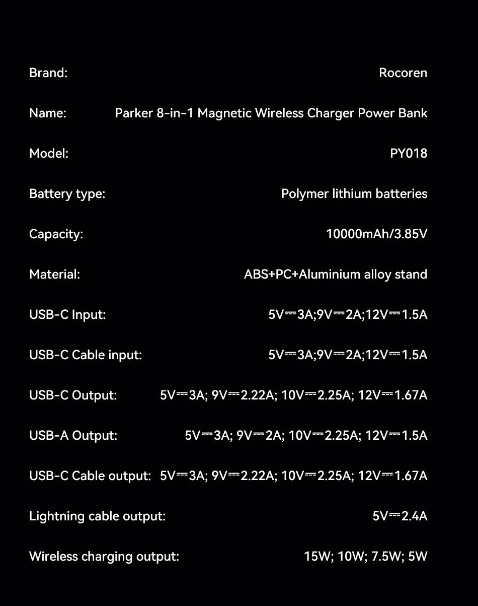 Rocoren 3-in-1 Magnetic Power Bank