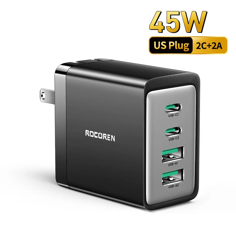 Rocoren 45W 4-Port GaN Charger