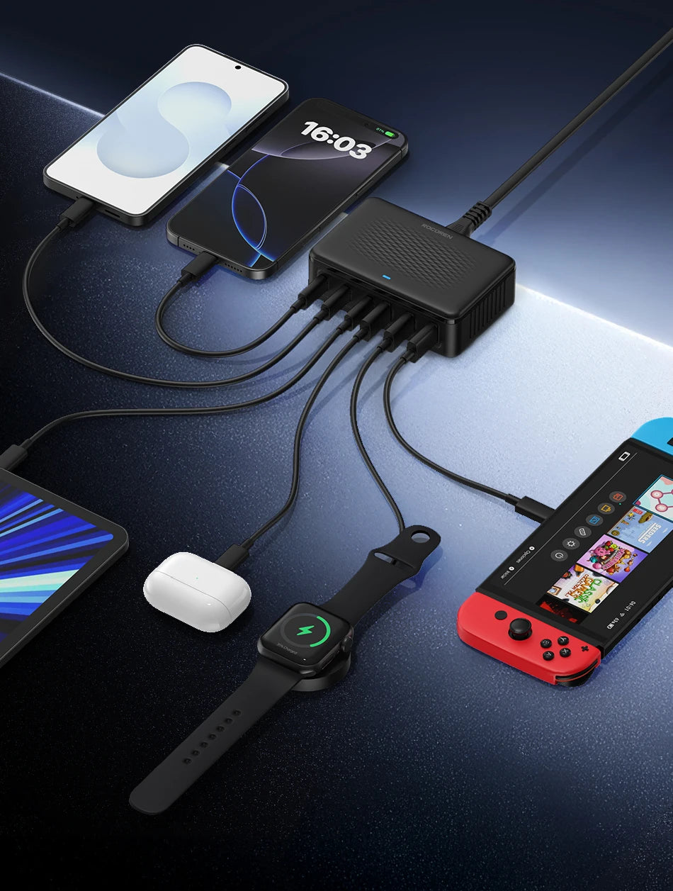 Rocoren 6-Port Desktop GaN Charger