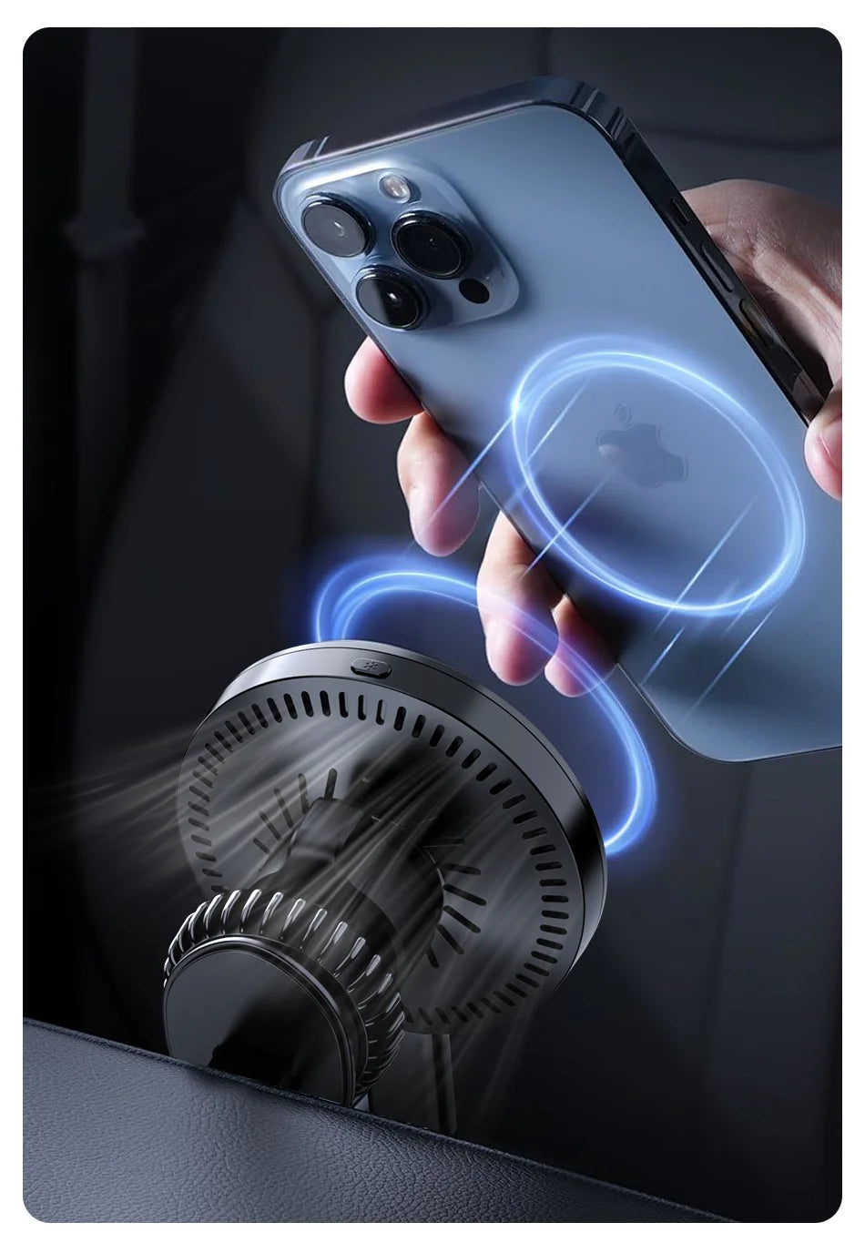 Rocoren MagSafe Car Charger Holder with RGB