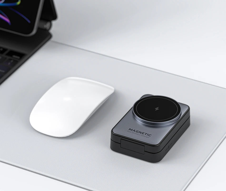 Rocoren Portable 3-in-1 Wireless Charger with Night Light