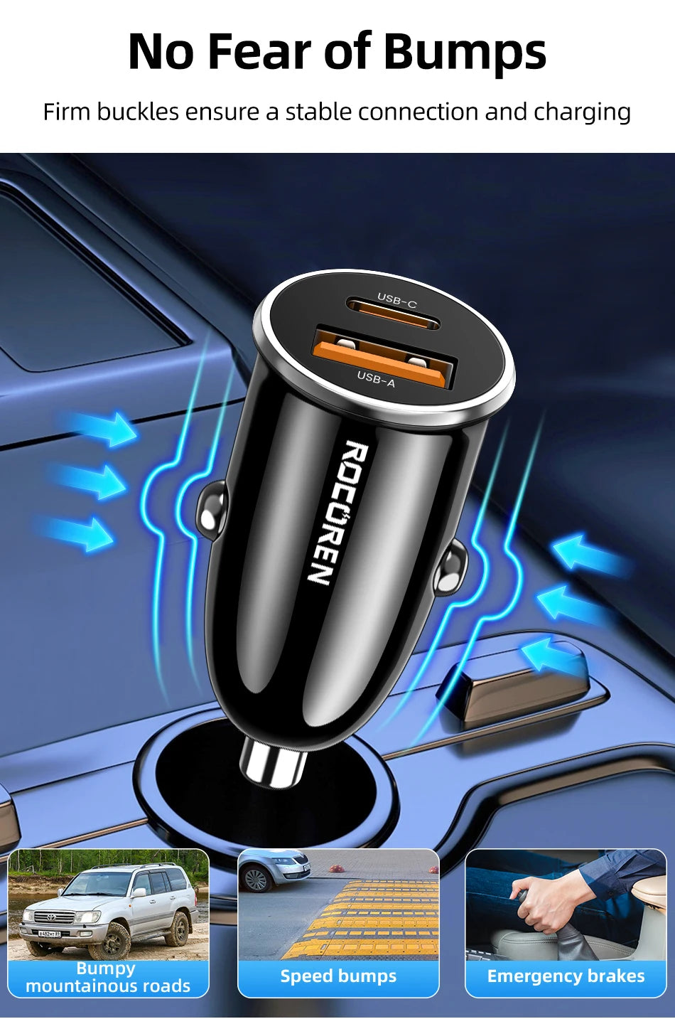 Rocoren 30W Fast Car Charger
